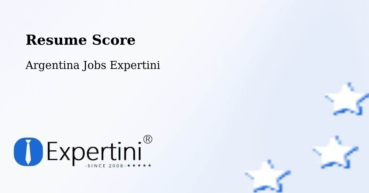 Resume Score & Job Description Match Tool – Coronda - Argentina Jobs Expertini